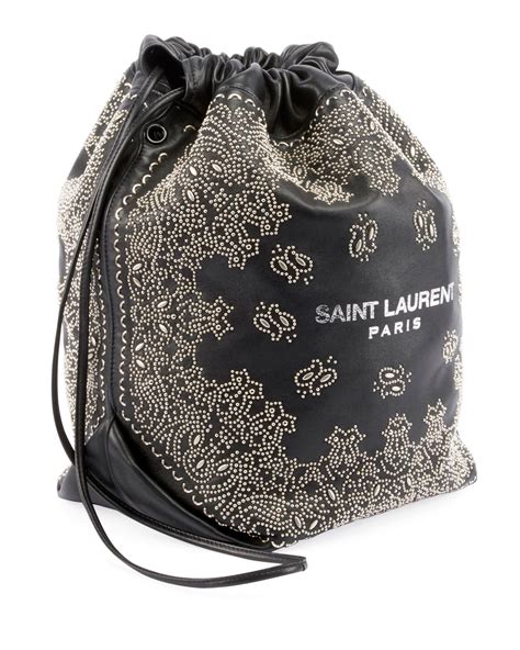 bucket bag saint laurent|saint laurent bandana bag.